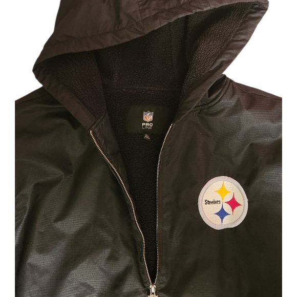 Pittsburgh Steelers Black Womens XL NFL Foodball Windebreaket Jacket - Picture 9 of 11